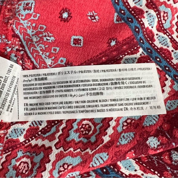 Hollister Red Multicolor Cross Back women’s size L - Picture 5 of 6